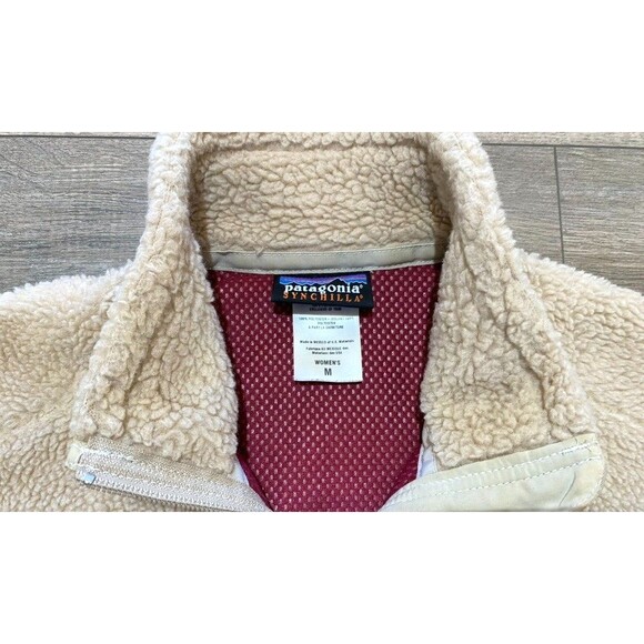 Patagonia Synchilla Women's Size M Beige Polyester Full Zip Retro X Vest 23080 - Picture 3 of 8
